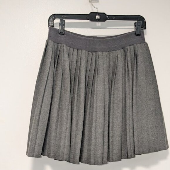 Gray Pleated Skirt - Picture 1 of 3